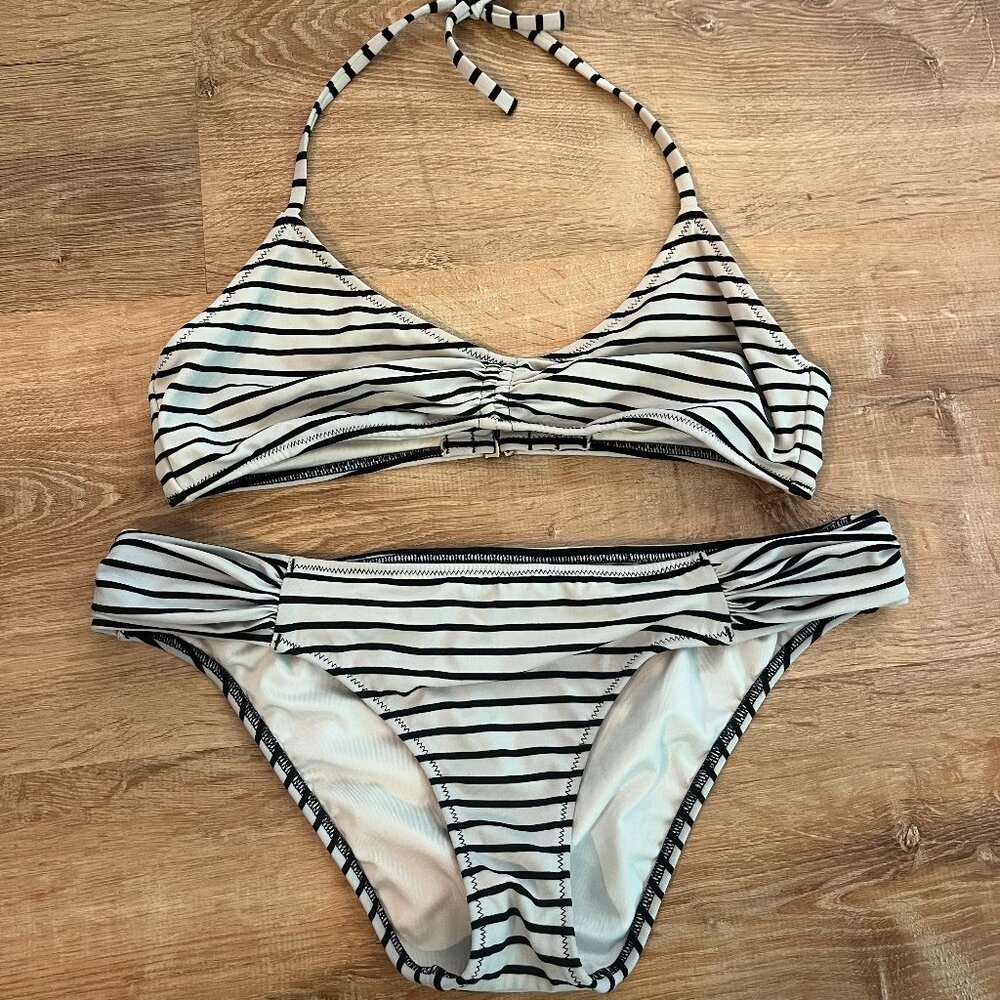 Victoria's Secret Halter Striped Bikini Set S